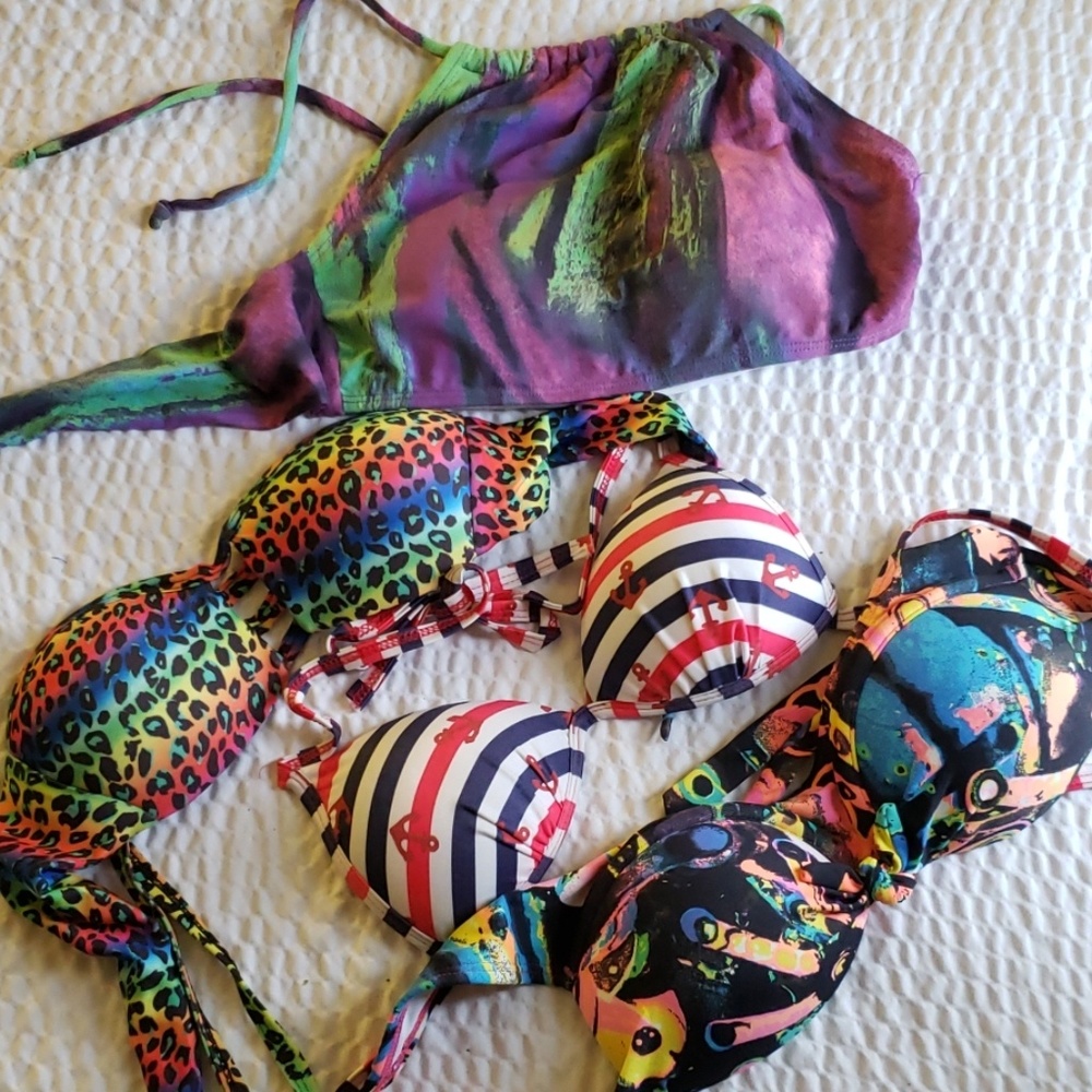Set of 4 Bikini Tops Made in Brazil Sexy Beach